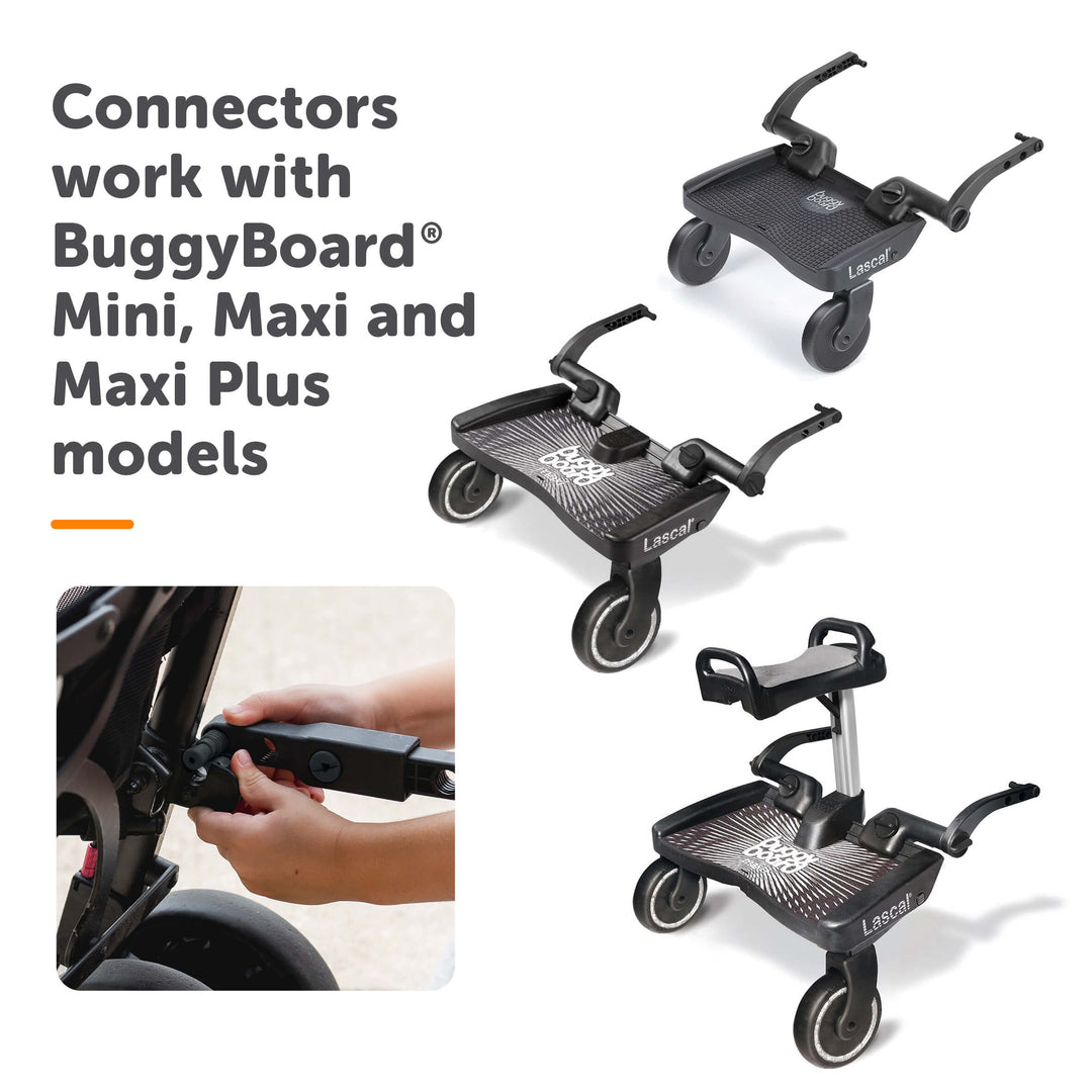 Lascal BuggyBoard® Universal Connector Kit - Black