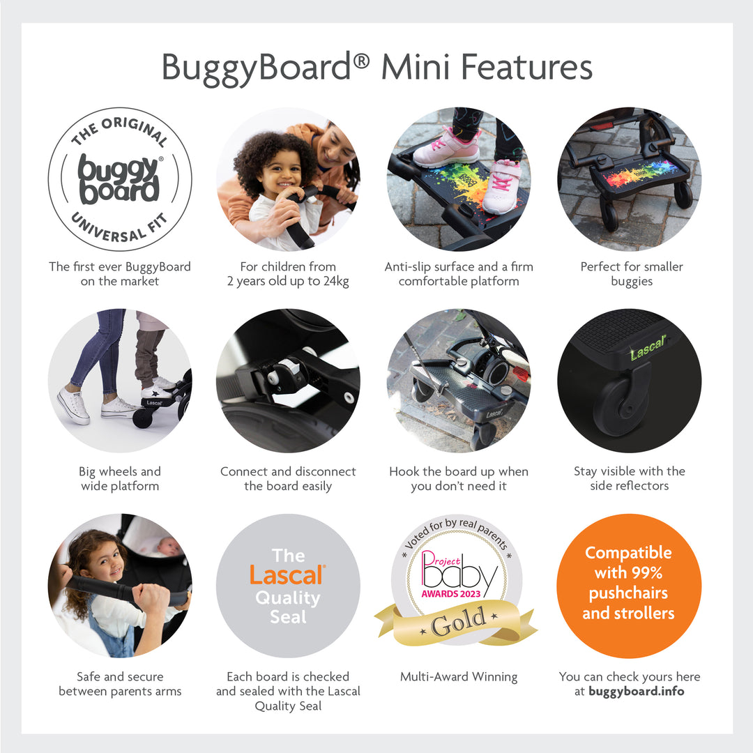 Lascal BuggyBoard® Mini Designer - Grey Camo
