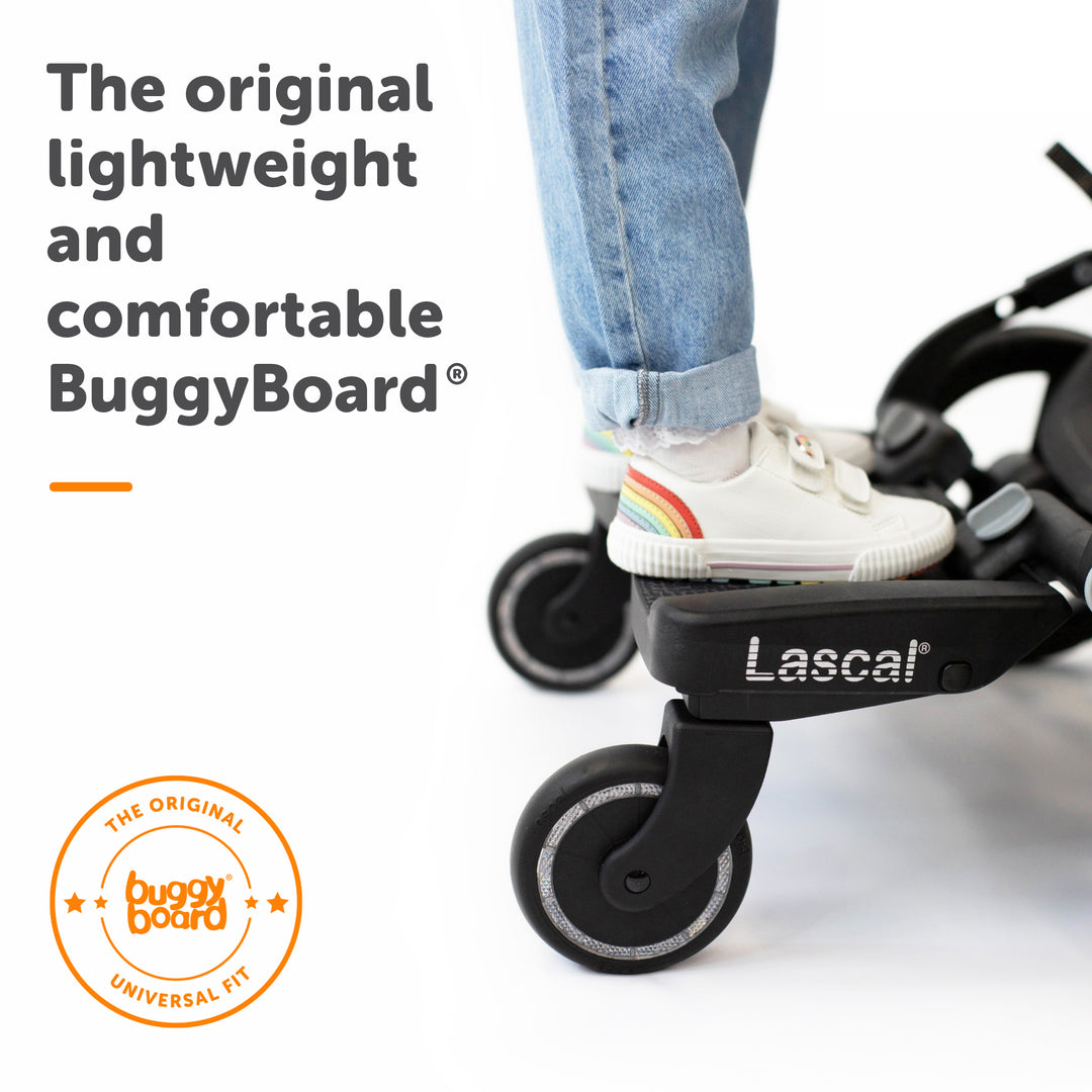 BUNDLE: Lascal BuggyBoard® Maxi Designer - Black Croc + Saddle in Grey
