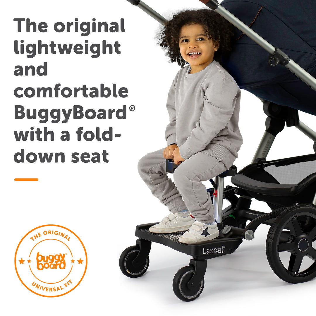 Lascal Maxi Plus Lascal BuggyBoard® Maxi Plus - Black with Red Saddle - Lascal GB